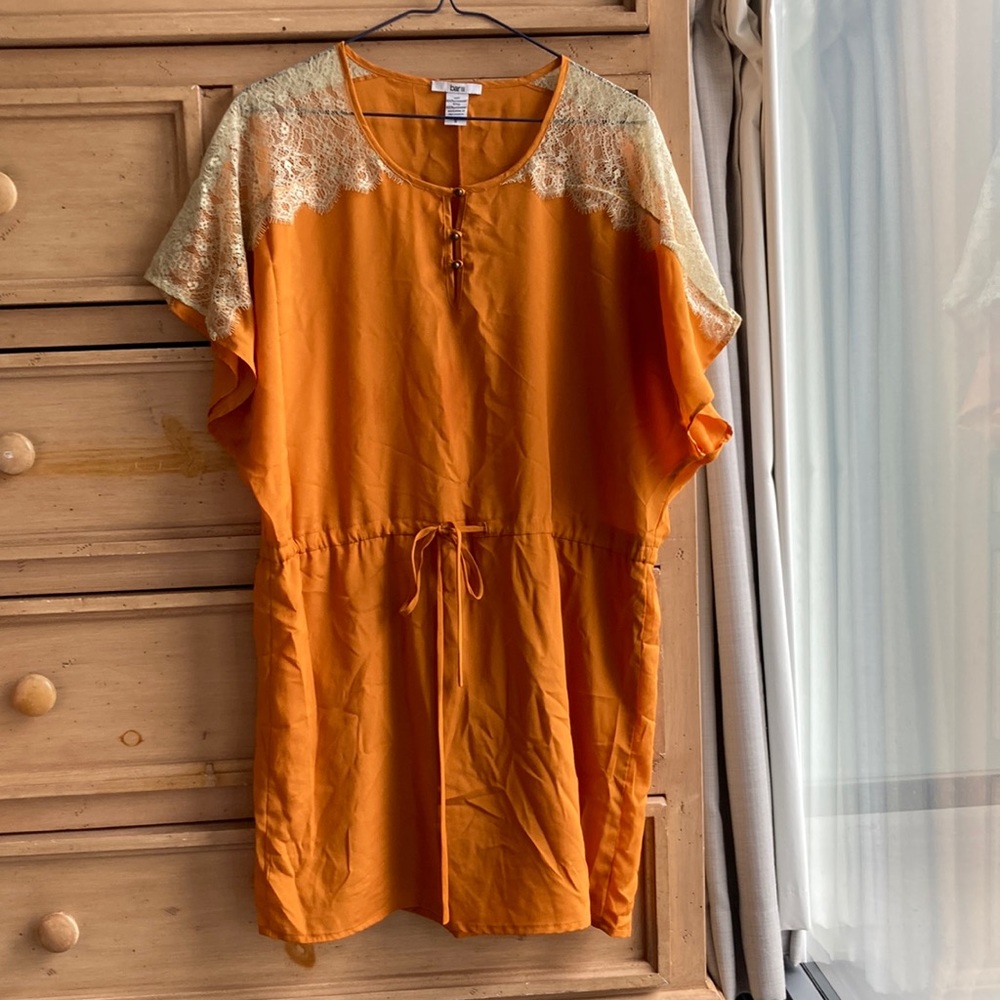 Orange with lace Summer Dress